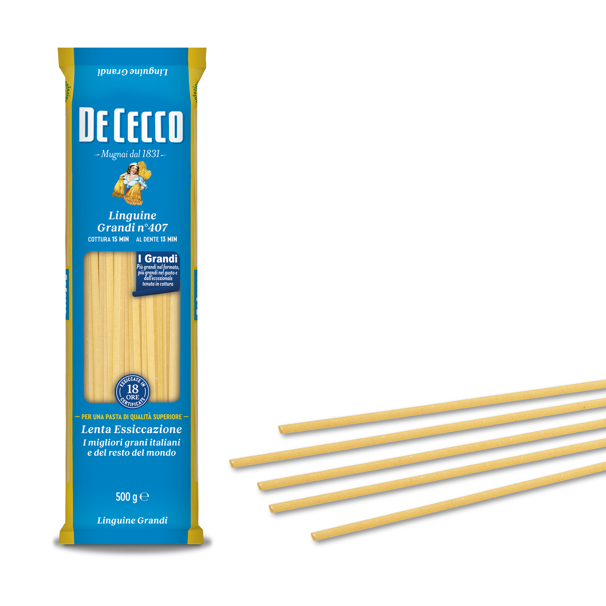 DE CECCO PASTA DI SEMOLA GR.500 Linguine Grandi n° 407