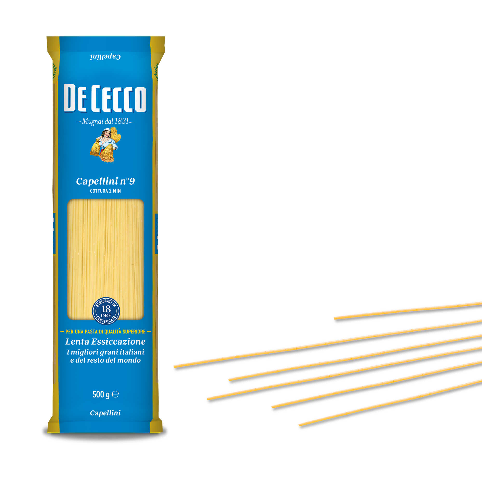 DE CECCO PASTA DI SEMOLA GR.500 Capellini n° 9