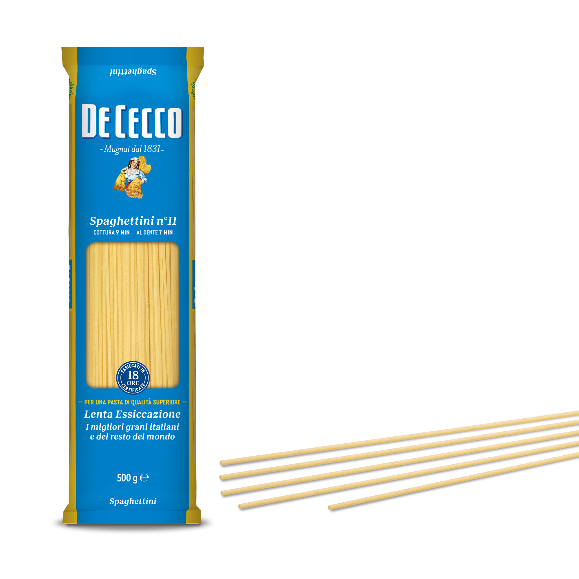 DE CECCO PASTA DI SEMOLA GR.500 Spaghettini n° 11