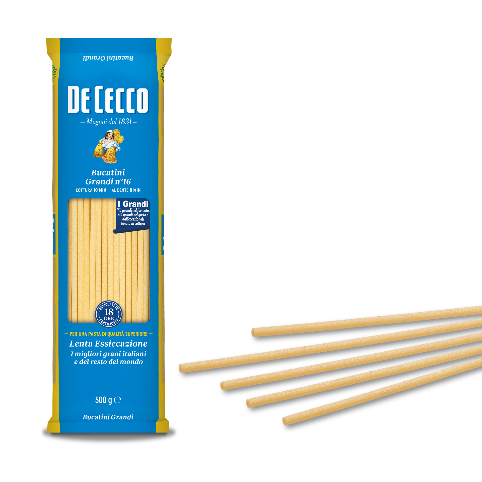 DE CECCO PASTA DI SEMOLA GR.500 Bucatini Grandi n° 16