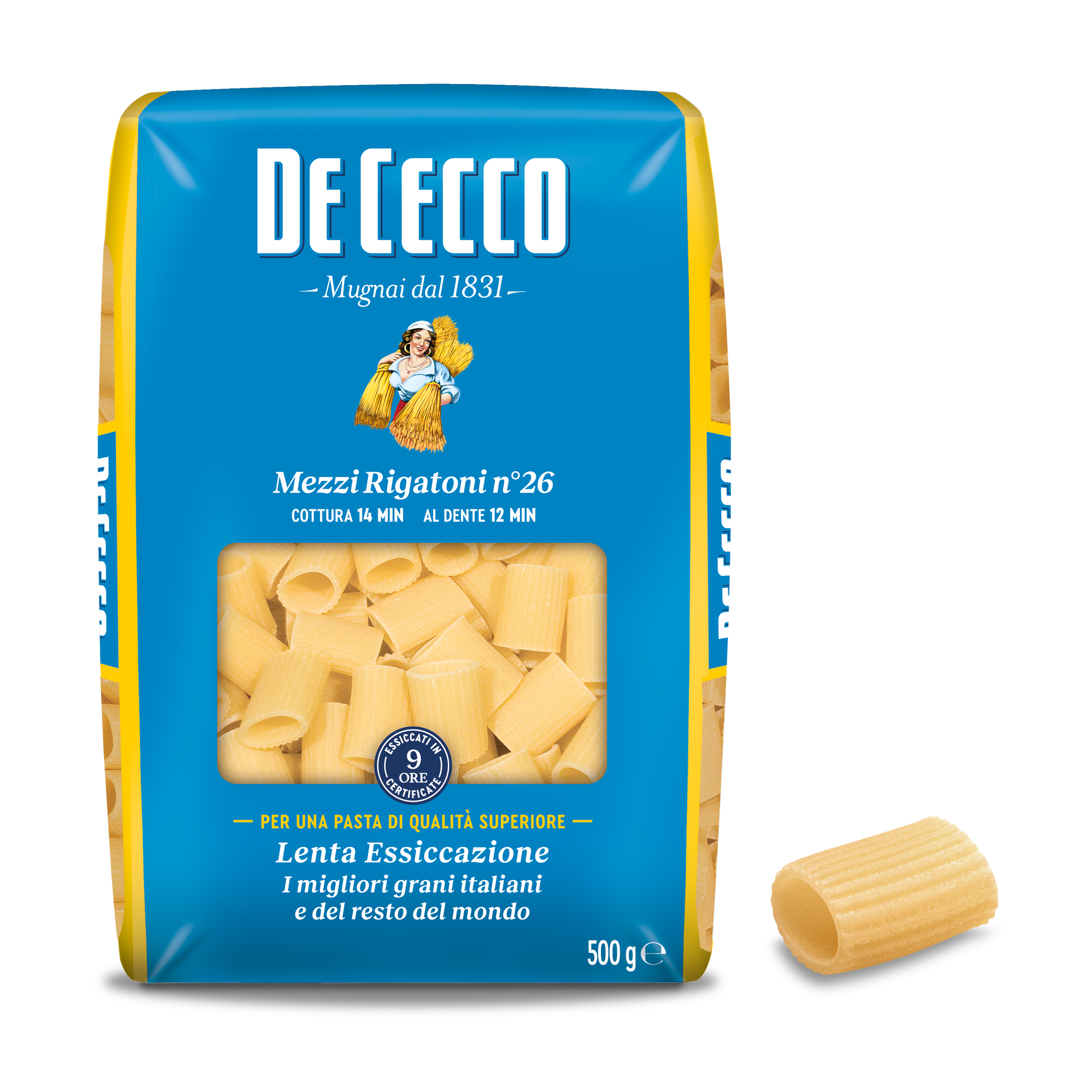 DE CECCO PASTA DI SEMOLA GR.500 Mezzi Rigatoni n° 26
