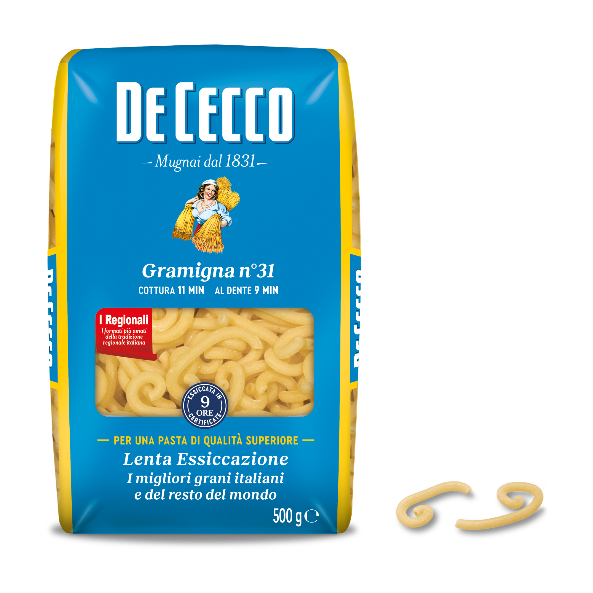 DE CECCO PASTA DI SEMOLA GR.500 Gramigna n° 31