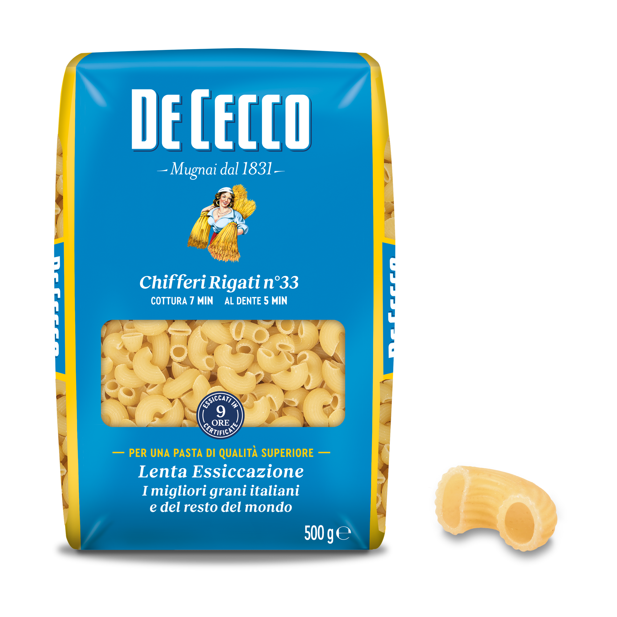 DE CECCO PASTA DI SEMOLA GR.500 Chifferi Rigati n° 33