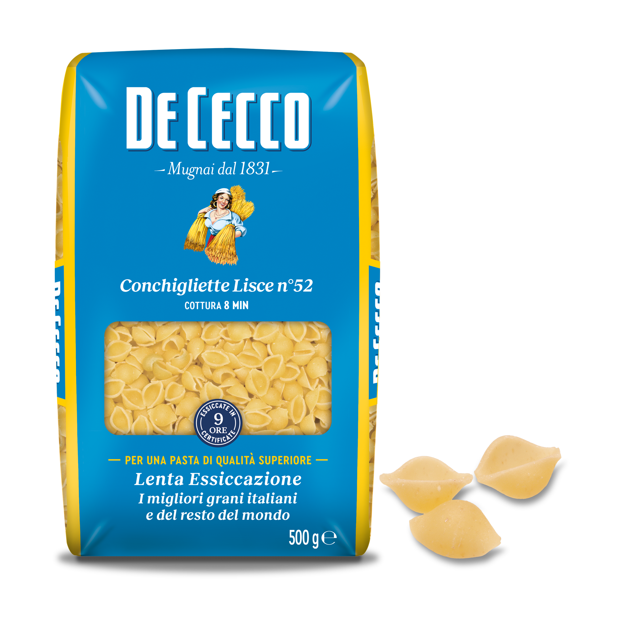 DE CECCO PASTA DI SEMOLA GR.500 Conchigliette Lisce n° 52