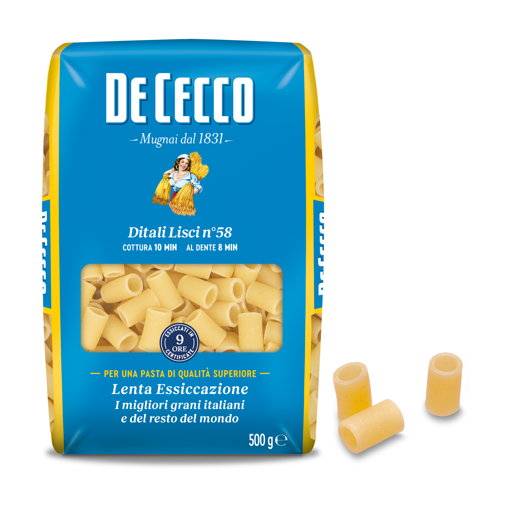 DE CECCO PASTA DI SEMOLA GR.500 Ditali Lisci n° 58