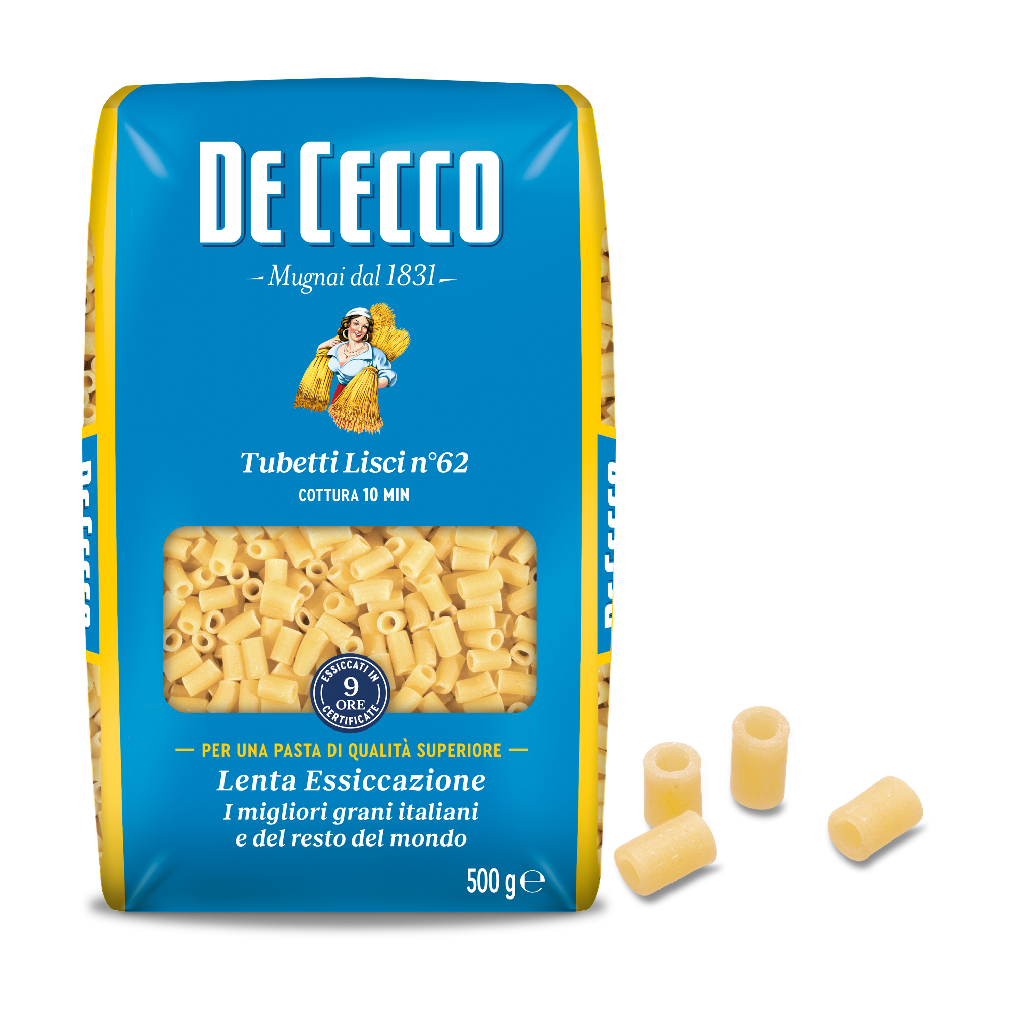 DE CECCO PASTA DI SEMOLA GR.500 Mezzi Tubetti Lisci n° 62