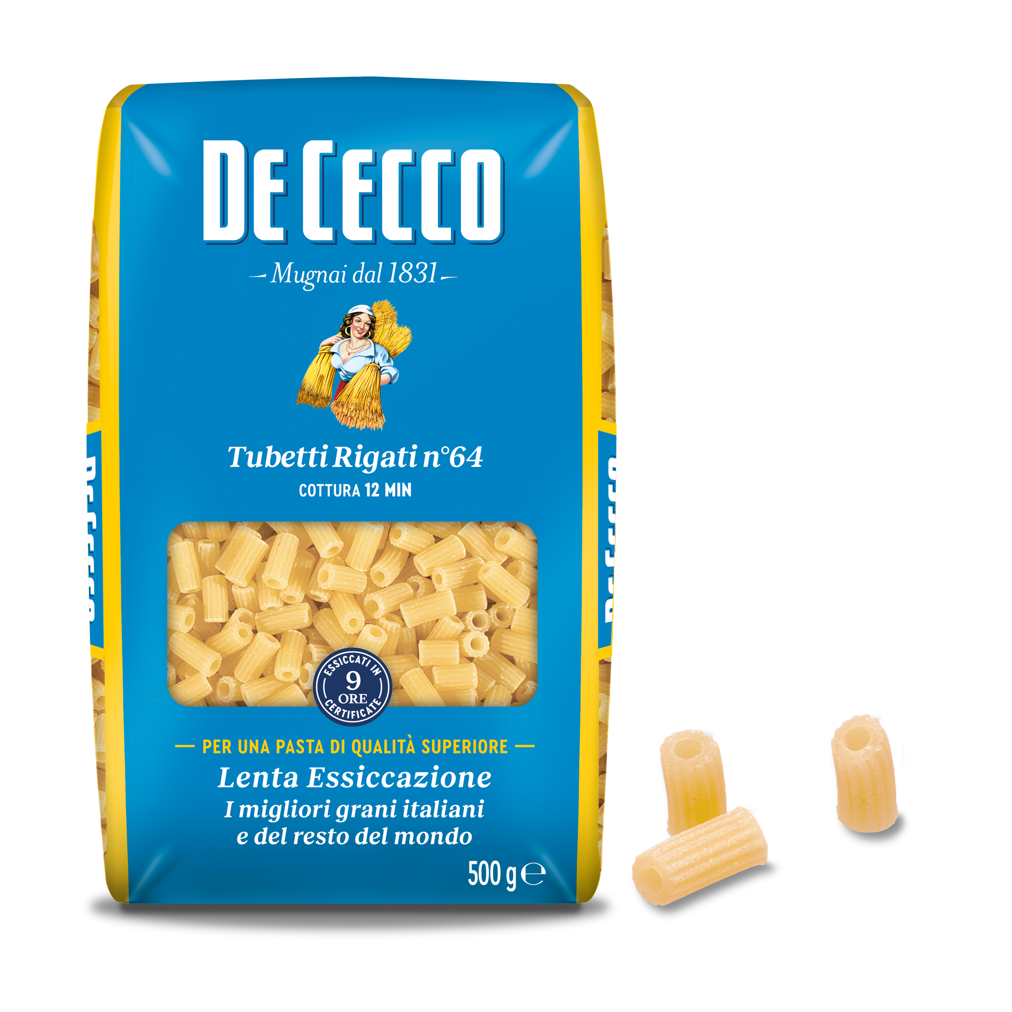DE CECCO PASTA DI SEMOLA GR.500 Tubetti Rigati n° 64