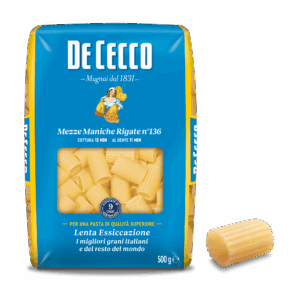 DE CECCO PASTA DI SEMOLA GR.500 Mezze Maniche Rigate n° 136