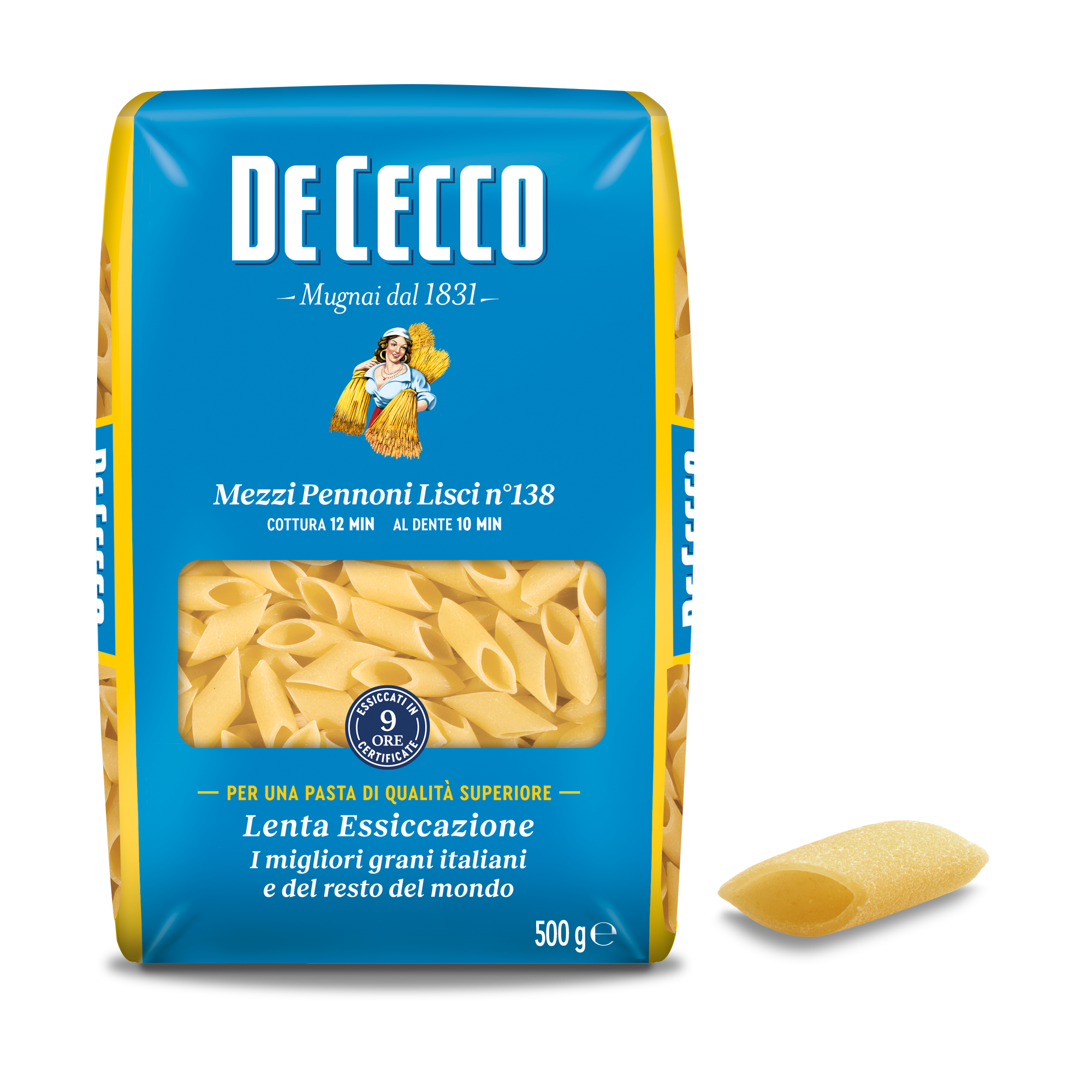 DE CECCO PASTA DI SEMOLA GR.500 Mezzi Pennoni Rigati n° 139