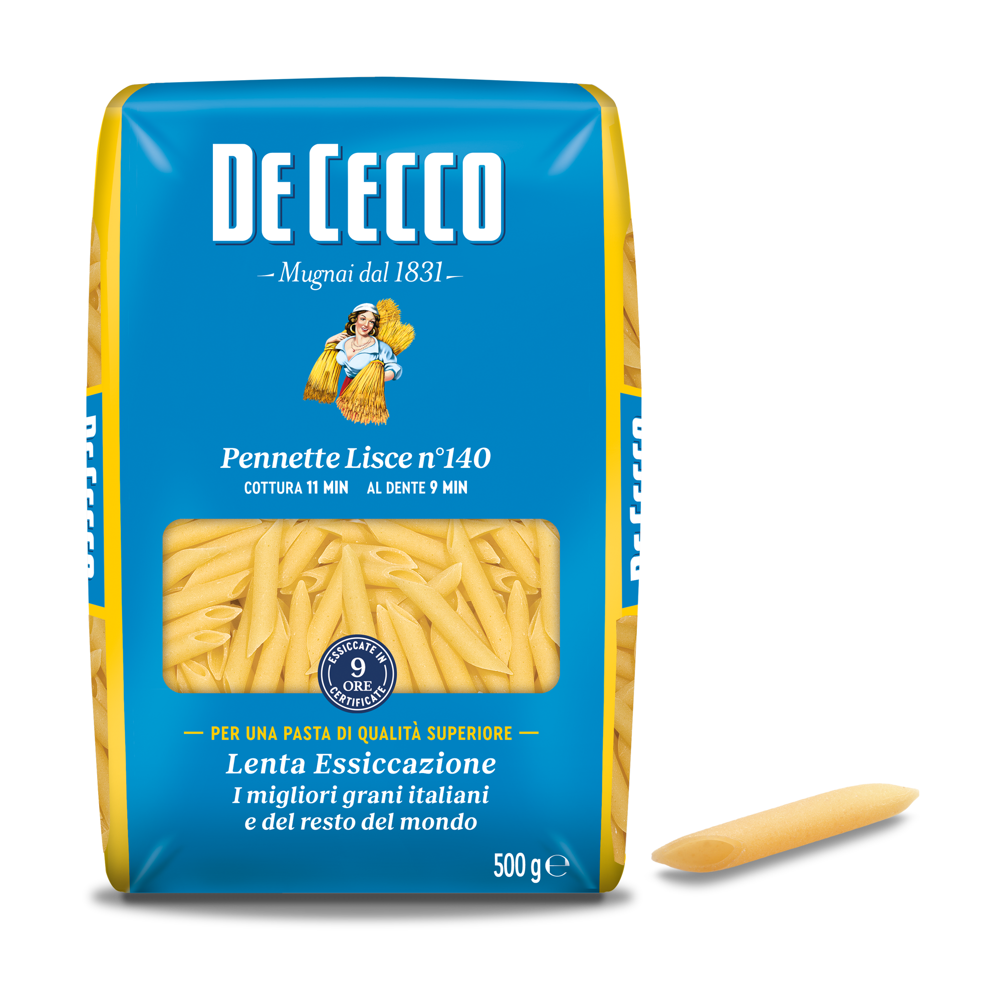 DE CECCO PASTA DI SEMOLA GR.500 Pennette lisce n°140