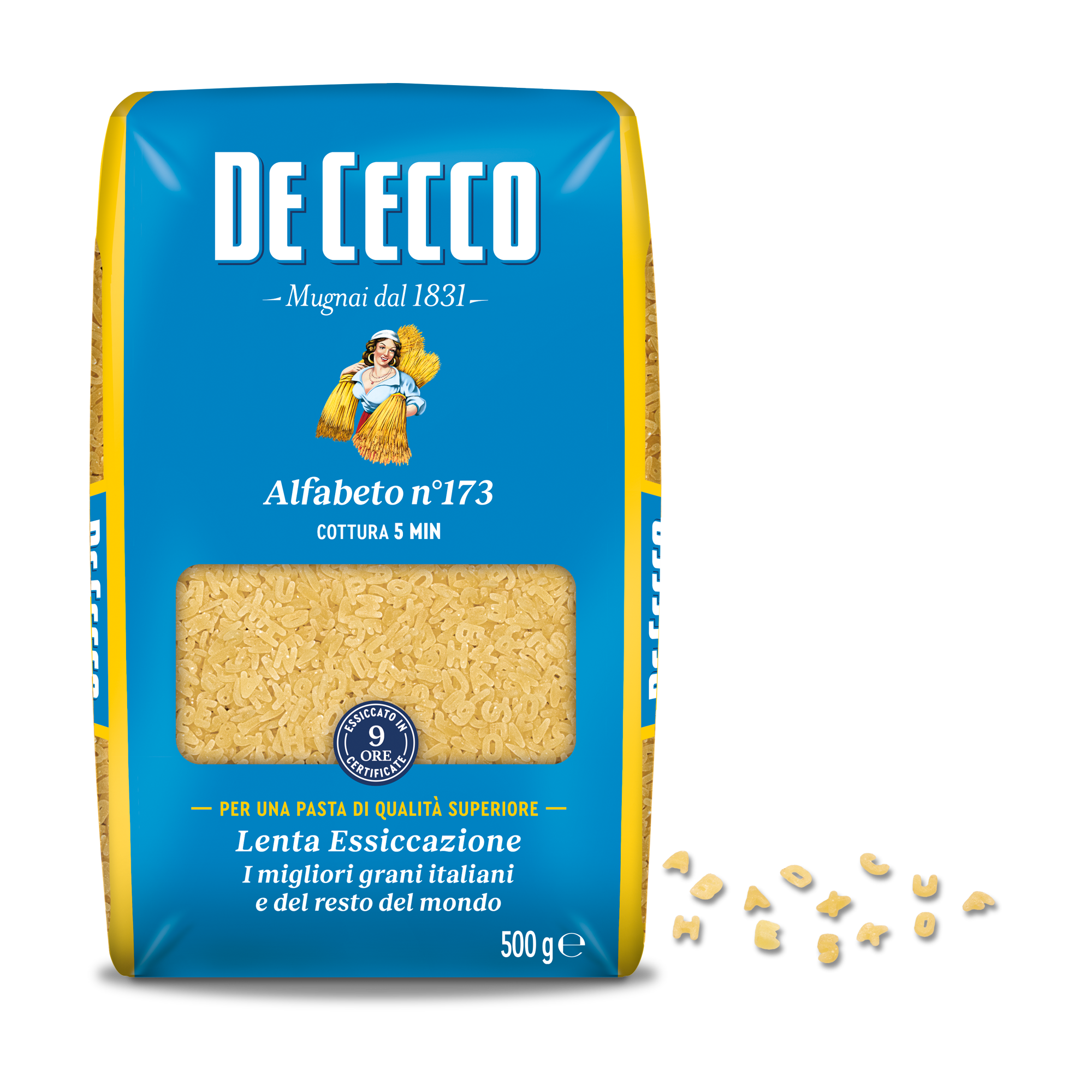 DE CECCO PASTA DI SEMOLA GR.500 Alfabeto n° 173