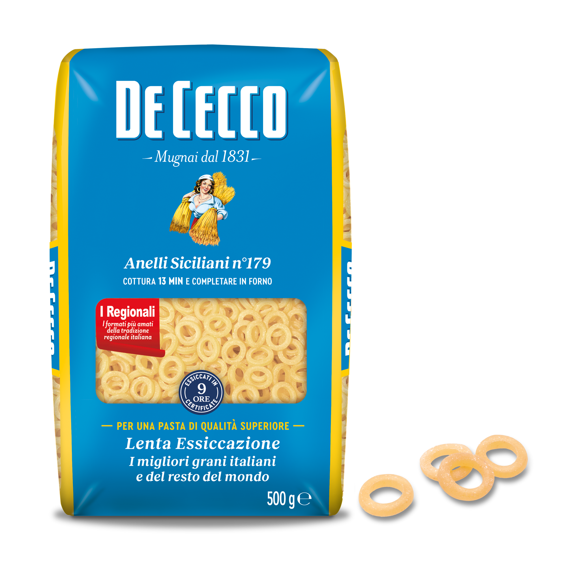 DE CECCO PASTA DI SEMOLA GR.500 Anelli Siciliani n° 179