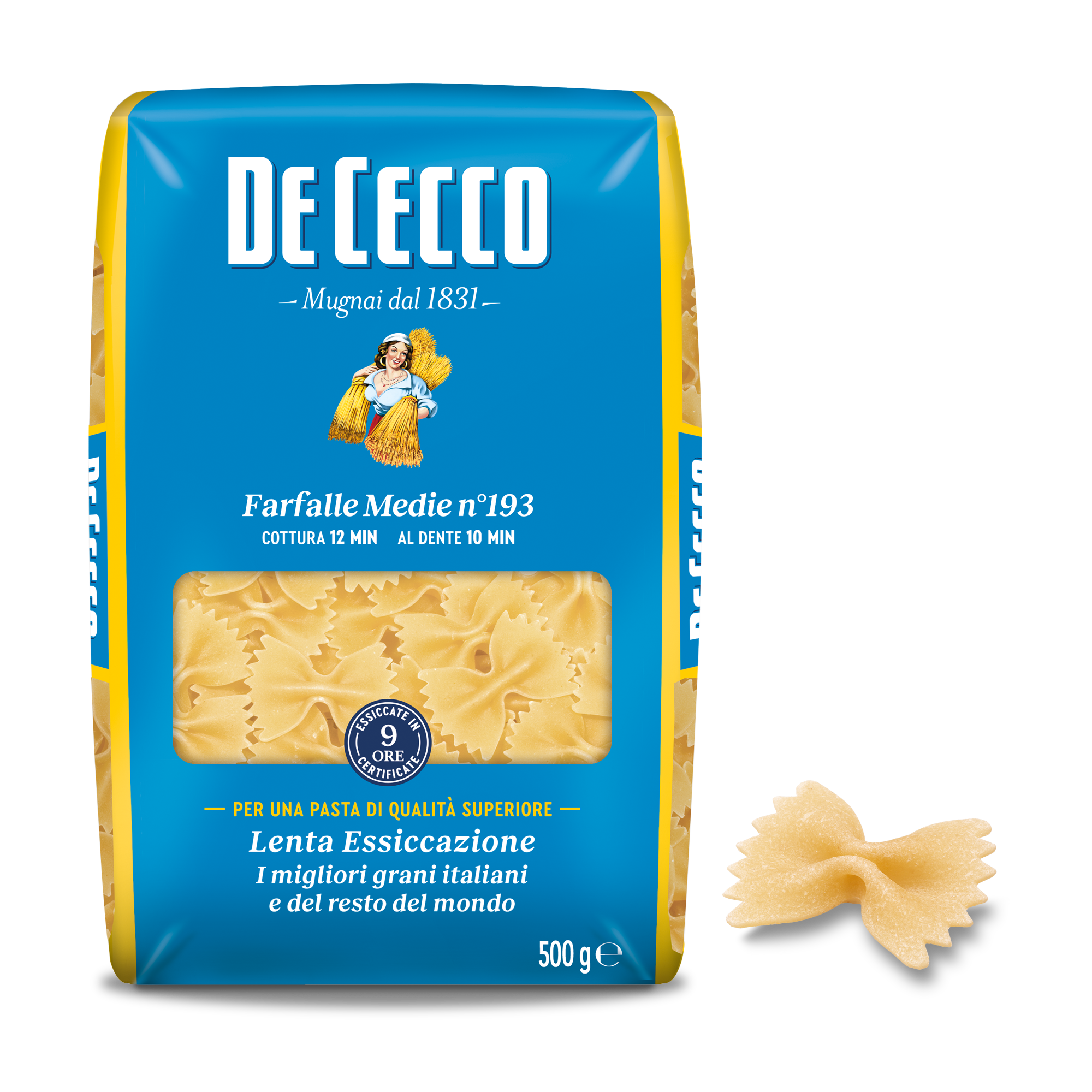 DE CECCO PASTA DI SEMOLA GR.500 Farfalle Medie n° 193