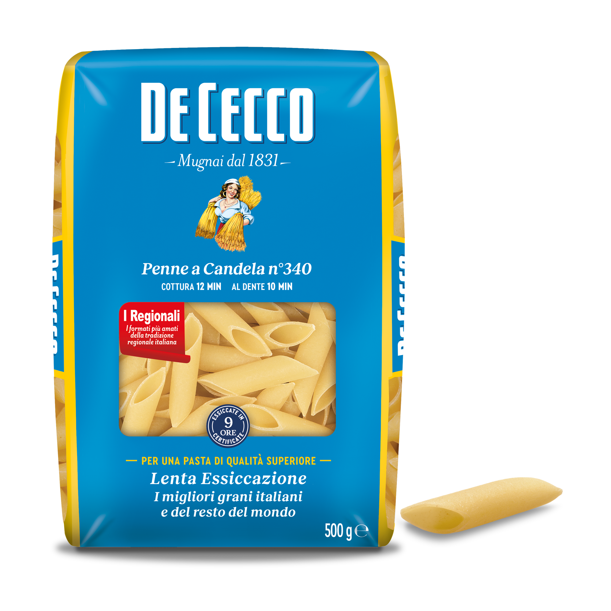 DE CECCO PASTA DI SEMOLA GR.500 Penne a Candela n° 340