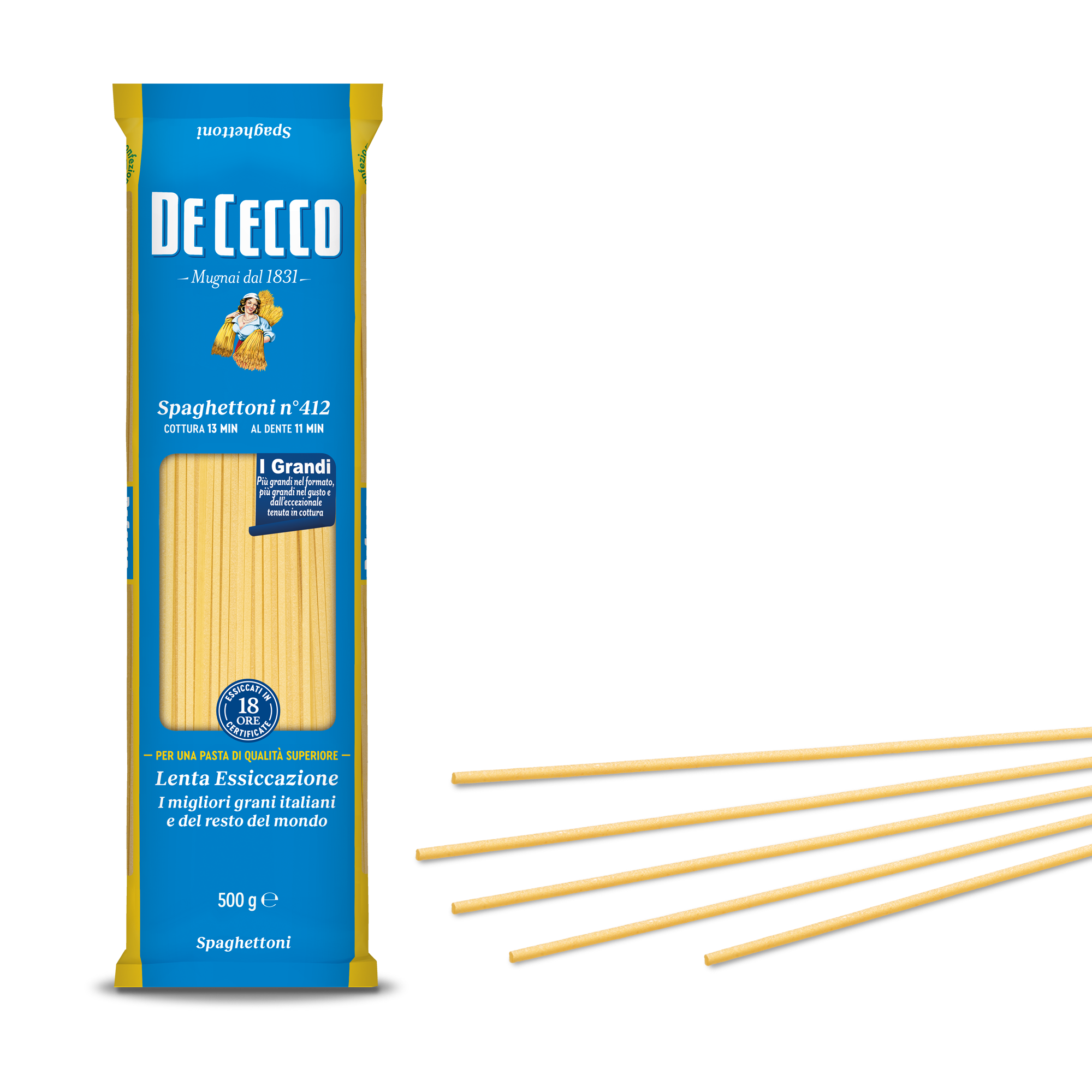 DE CECCO PASTA DI SEMOLA GR.500 Spaghettoni n° 412